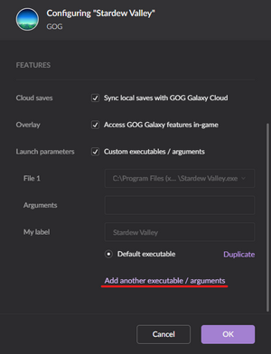 Gog galaxy add exectuable.png