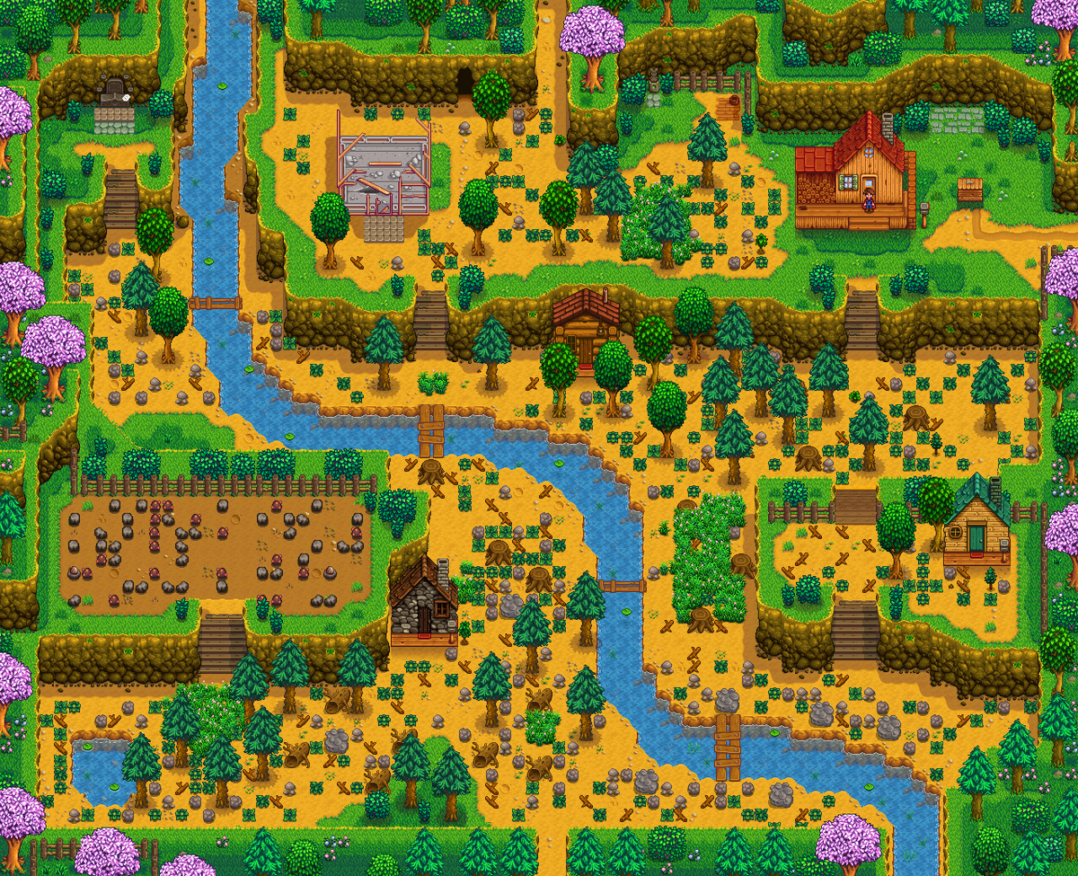 Stardew valley 1.5 android. Старди Валли. Stardew Valley ферма. Ферма на реке Stardew Valley. Король прерий Stardew Valley.