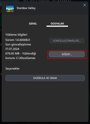 Modding - Enable SMAPI in Xbox app 3 TR.png